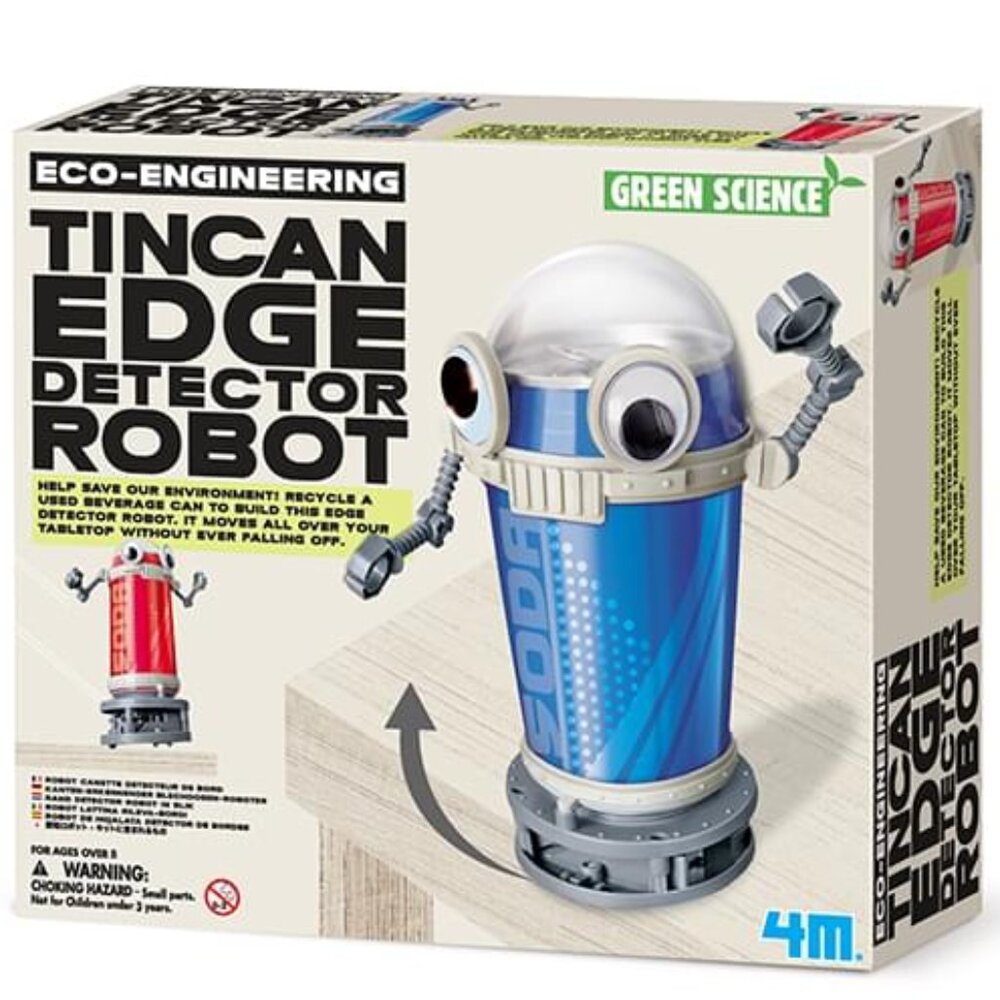 4M Science-Tin Can Edge Detector Robot Bilingual Packing For Age 8+ New Sealed